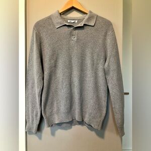 Zara Men’s Relaxed Fit Knit Polo Sweater
